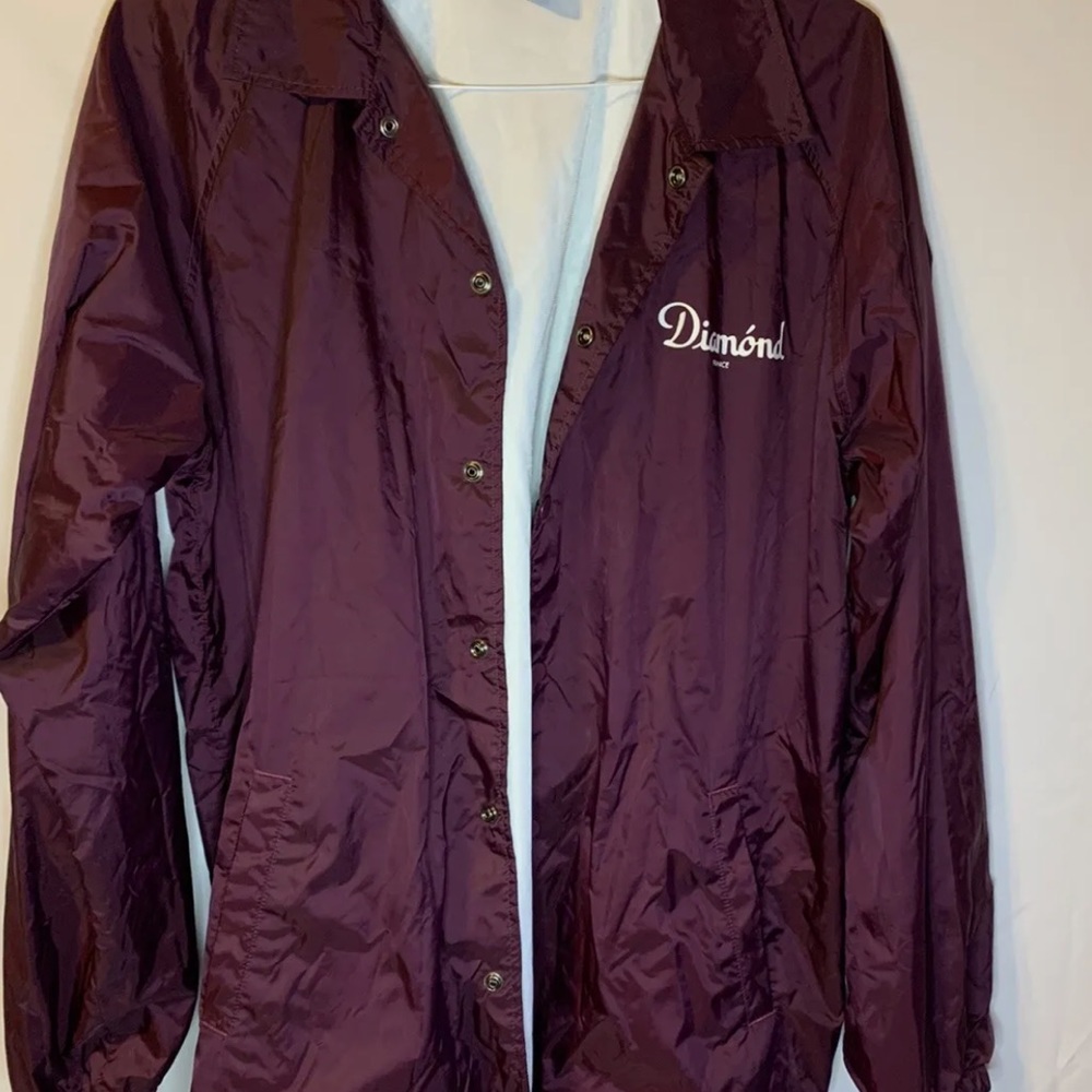 DIAMOND SUPPLY CO WINDBREAKER - SIZE MEDIUM - MAROON - RARE - FRANCE